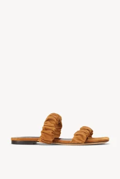 SHOES STAUD - MAYA RUCHED SANDAL CASHEW SUEDE