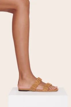 SHOES STAUD - MAYA RUCHED SANDAL CASHEW SUEDE