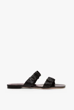 SHOES STAUD - MAYA RUCHED SANDAL BLACK