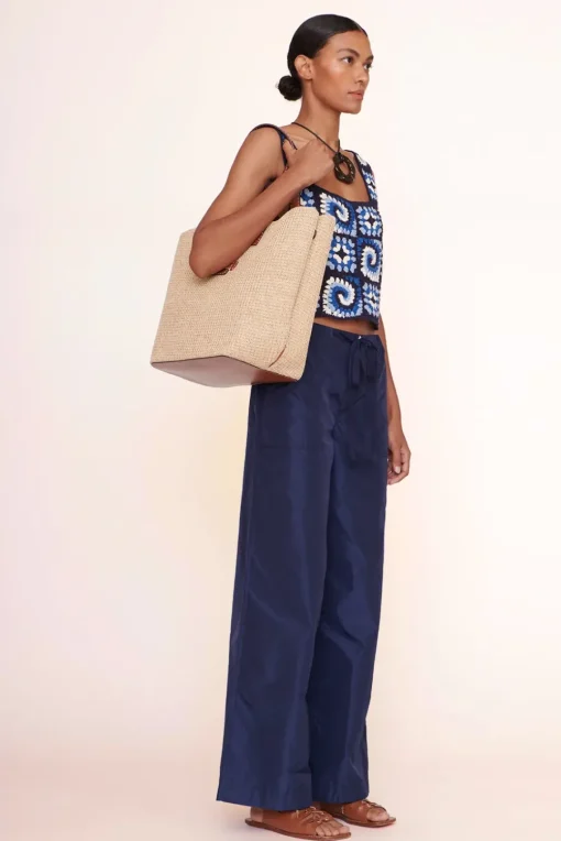 HANDBAGS STAUD - MERCATO RAFFIA TOTE NATURAL TAN