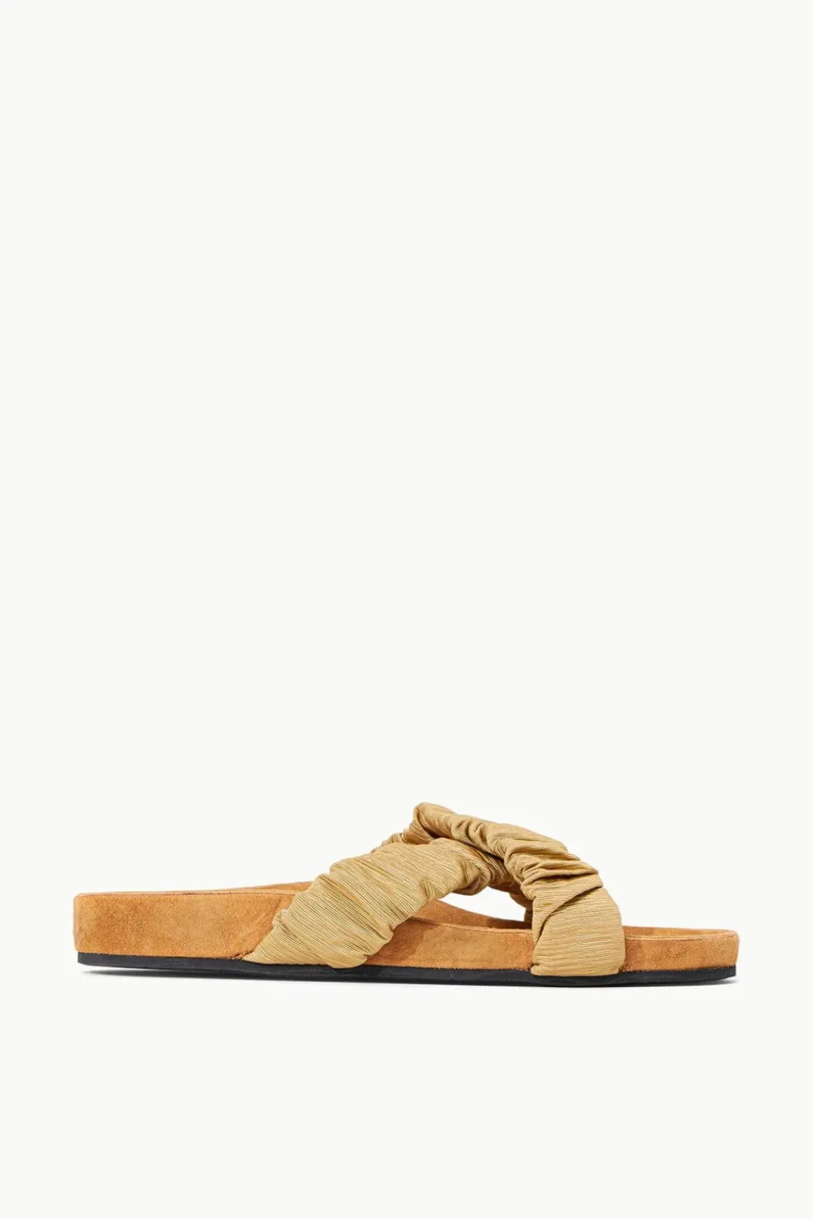 SHOES STAUD - MICHEL SLIDE FENNEL GROSGRAIN CASHEW SUEDE FENNEL CASHEW