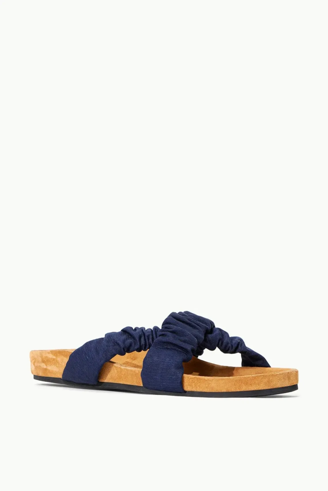 SHOES STAUD - MICHEL SLIDE NAVY GROSGRAIN CASHEW SUEDE NAVY CASHEW