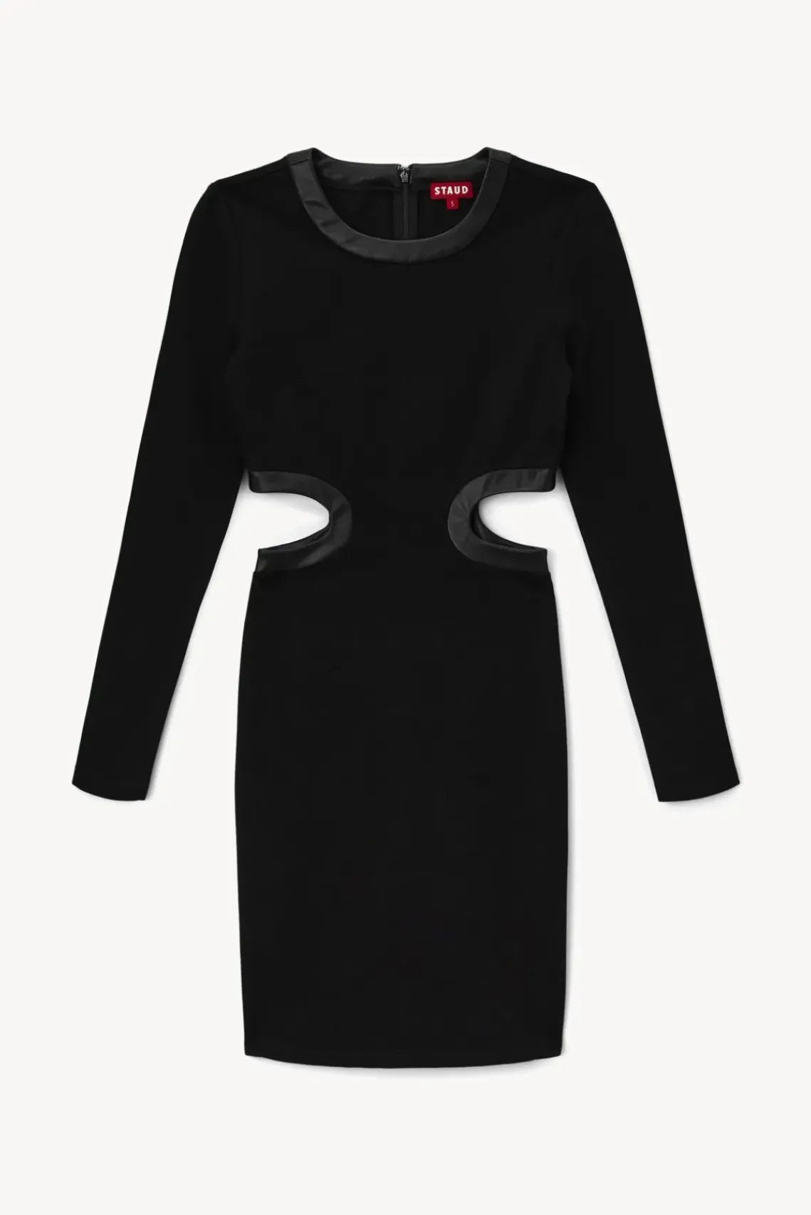 CLOTHING STAUD - MINI LONG SLEEVE DOLCE DRESS BLACK BLACK BLACK