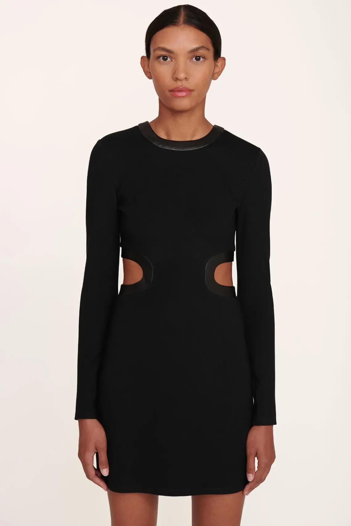 CLOTHING STAUD - MINI LONG SLEEVE DOLCE DRESS BLACK BLACK BLACK