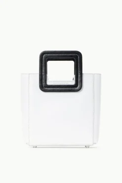 HANDBAGS STAUD - MINI SHIRLEY LEATHER BAG WHITE BLACK