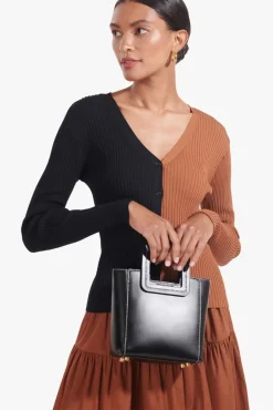 HANDBAGS STAUD - MINI SHIRLEY LEATHER BAG BLACK