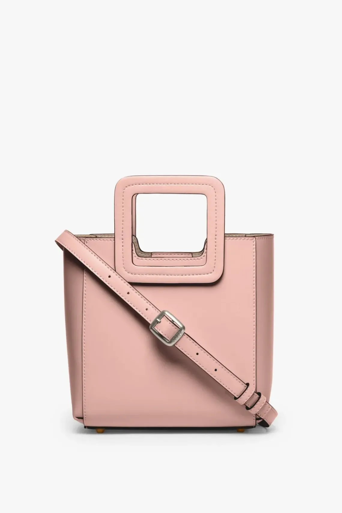 HANDBAGS STAUD - MINI SHIRLEY LEATHER BAG DARK BLUSH