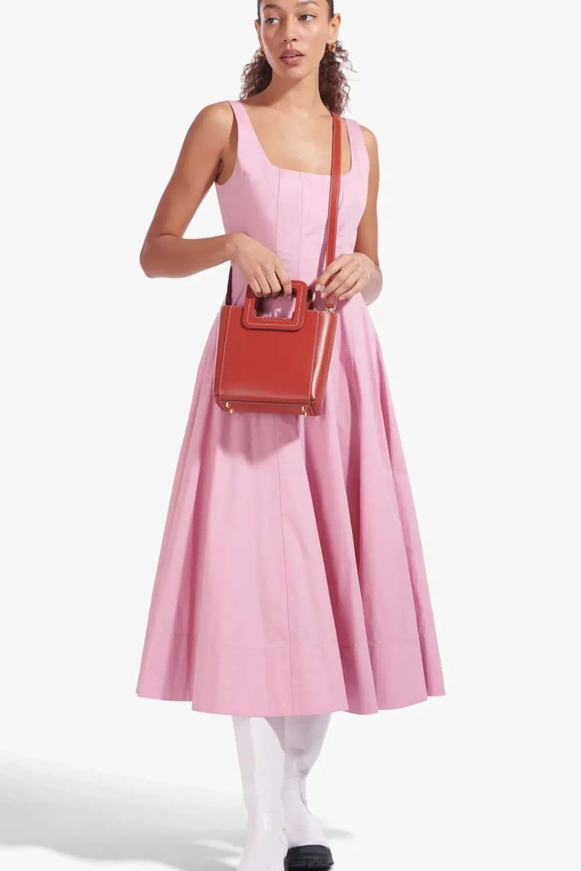 HANDBAGS STAUD - MINI SHIRLEY LEATHER BAG COGNAC