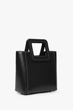 HANDBAGS STAUD - MINI SHIRLEY LEATHER BAG BLACK