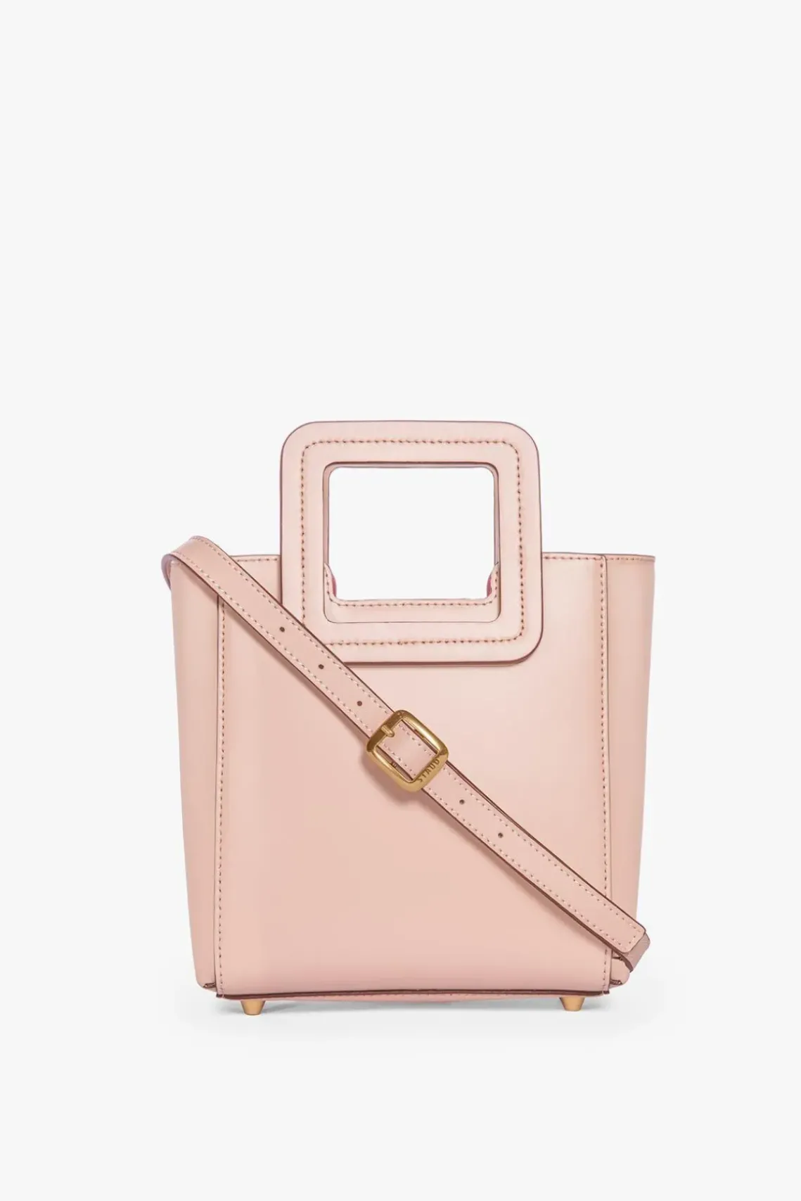 HANDBAGS STAUD - MINI SHIRLEY LEATHER BAG BLUSH