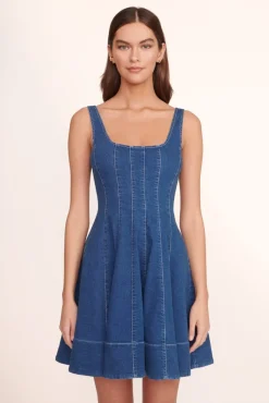 CLOTHING STAUD - MINI WELLS DRESS MEDIUM WASH