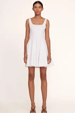 CLOTHING STAUD - MINI WELLS DRESS WHITE