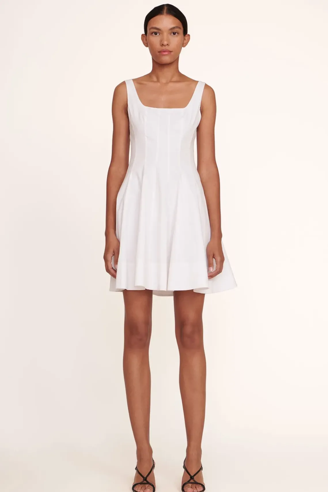 CLOTHING STAUD - MINI WELLS DRESS WHITE