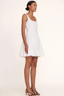 CLOTHING STAUD - MINI WELLS DRESS WHITE