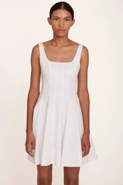 CLOTHING STAUD - MINI WELLS DRESS WHITE