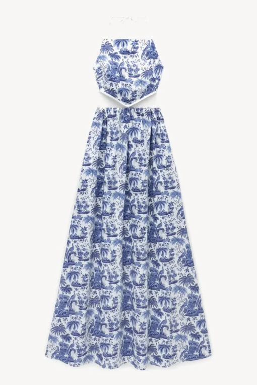 CLOTHING STAUD - MYLA DRESS BLUE TOILE