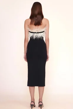 CLOTHING STAUD - NELLIE DRESS BLACK/IVORY BLACK IVORY