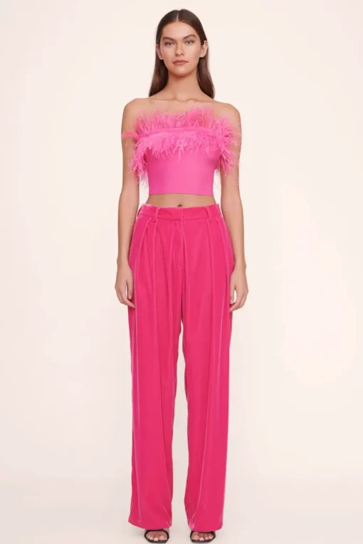 CLOTHING STAUD - NELLIE TOP SHOCKING PINK