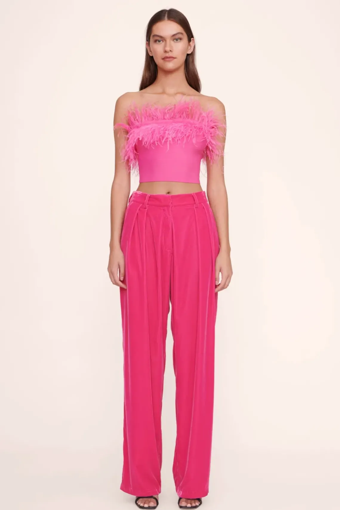 CLOTHING STAUD - NELLIE TOP SHOCKING PINK