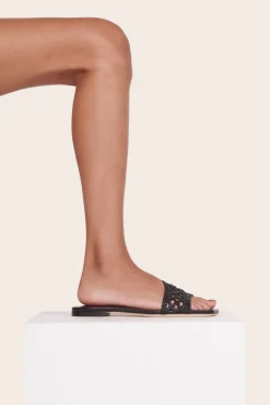 SHOES STAUD - NEVIL CROCHET SANDAL BLACK