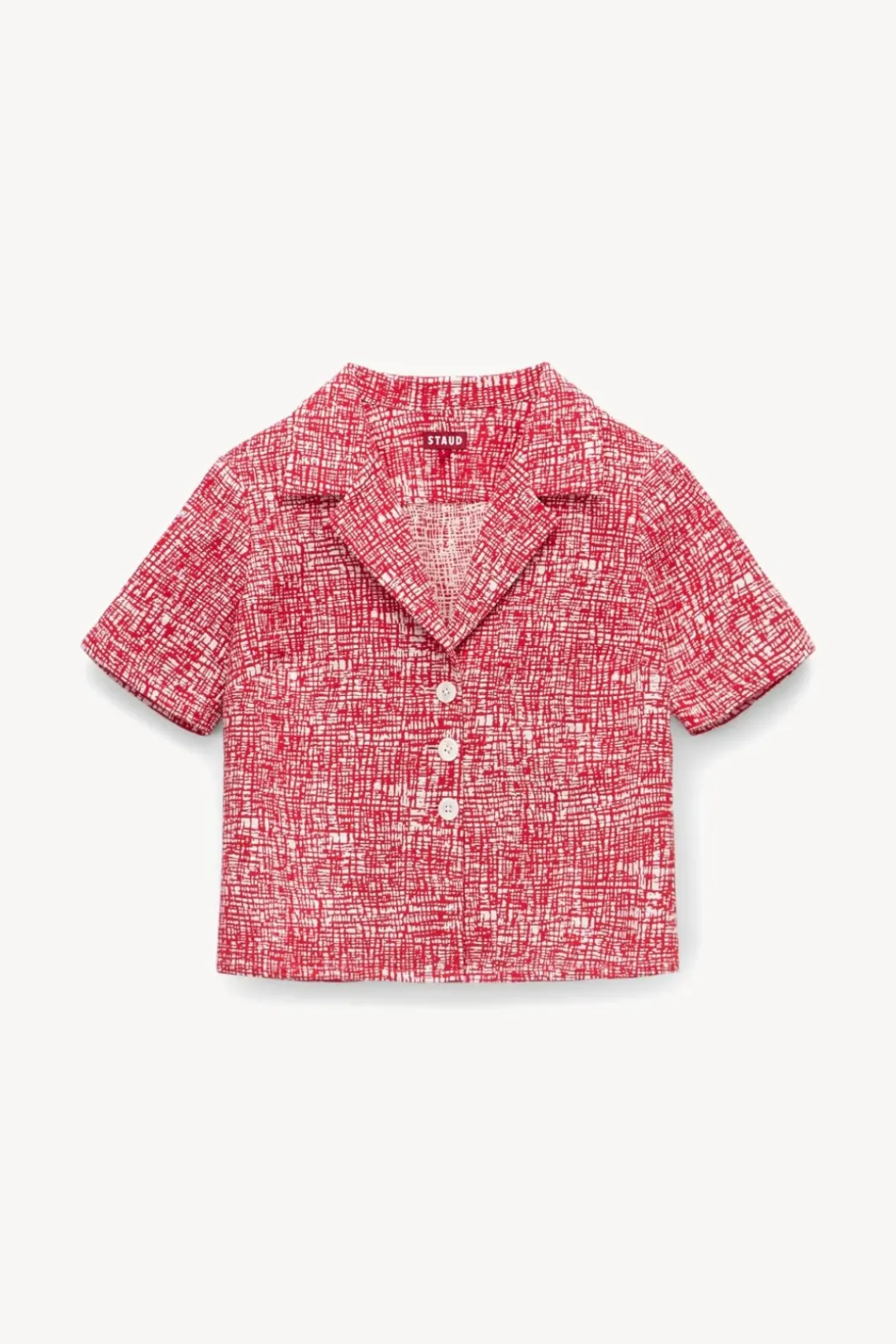 CLOTHING STAUD - NICOLA TOP PAPAYA CROSSHATCH