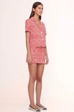 CLOTHING STAUD - NICOLA TOP PAPAYA CROSSHATCH