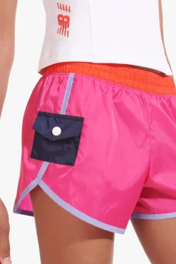 CLOTHING STAUD - NYLON RUN SHORT FUCHSIA