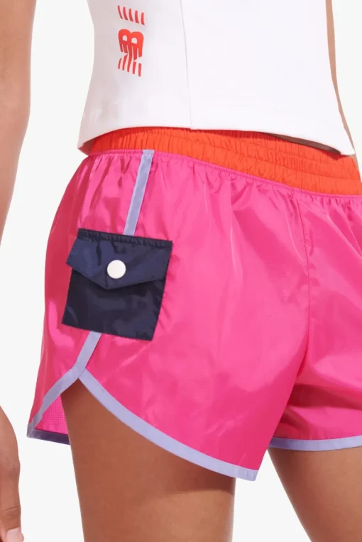CLOTHING STAUD - NYLON RUN SHORT FUCHSIA