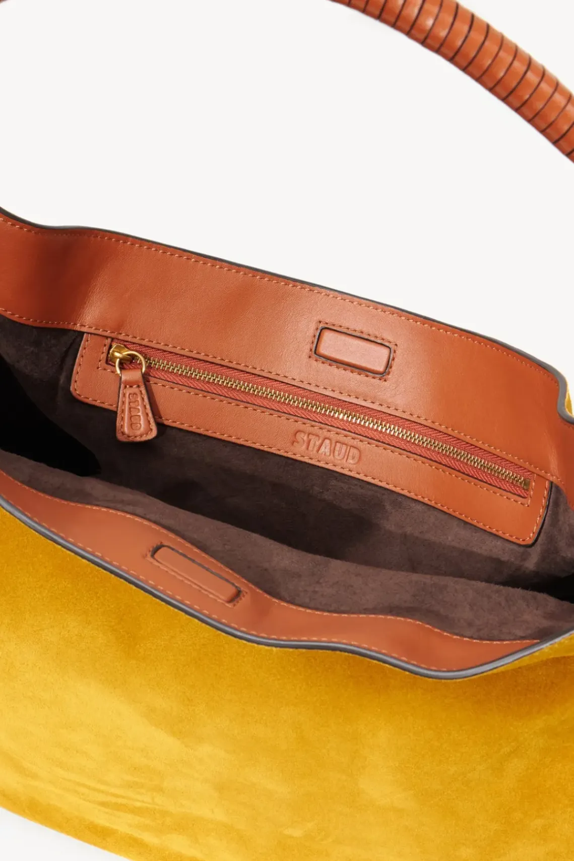 HANDBAGS STAUD - PERRY BAG OCHER TAN SUEDE
