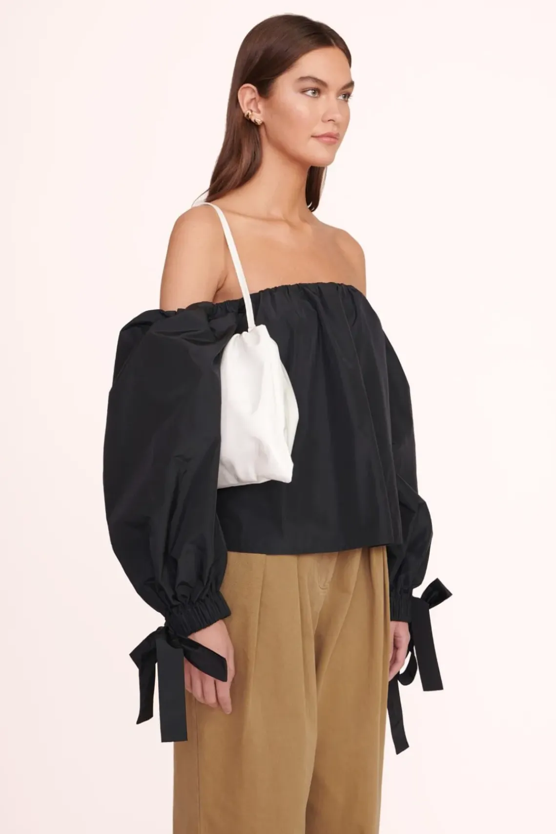 HANDBAGS STAUD - PHOEBE BAG PATENT WHITE