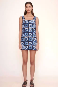 CLOTHING STAUD - PSYCHEDELIC DRESS ACID COBALT