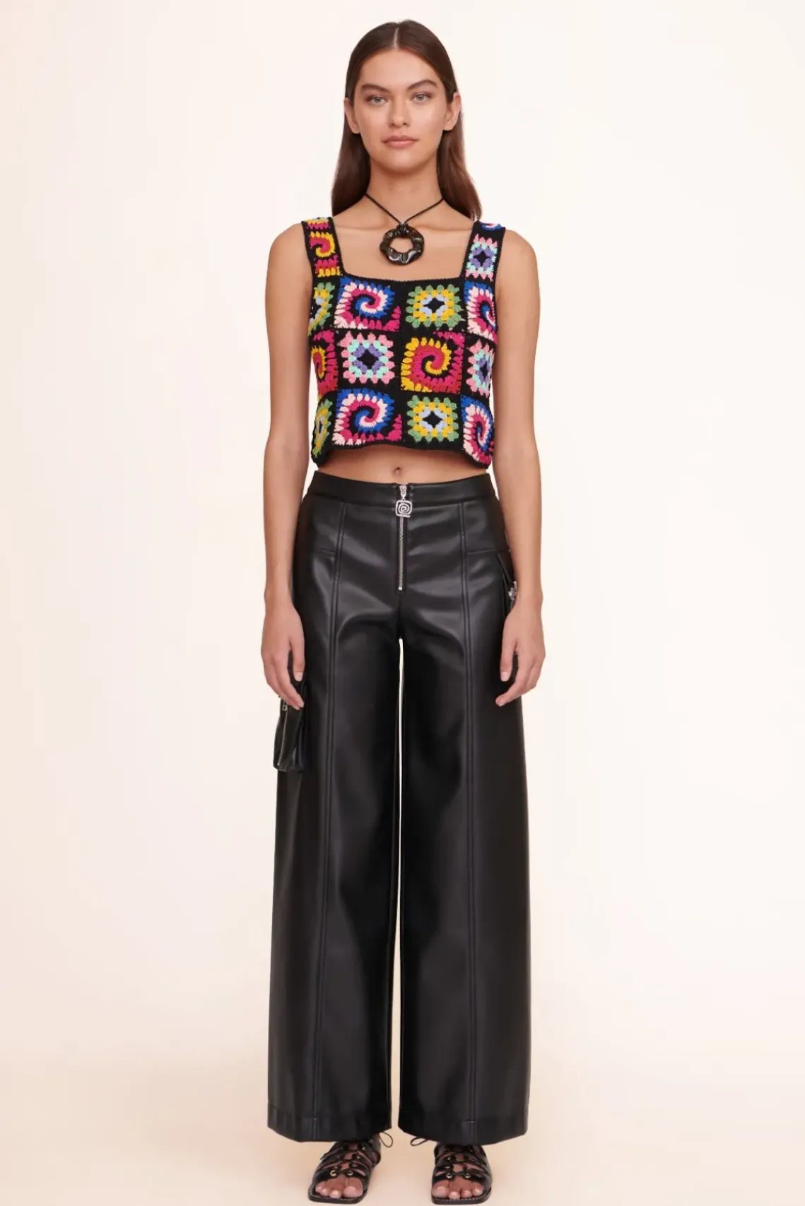 CLOTHING STAUD - PSYCHEDELIC TOP ACID RAINBOW