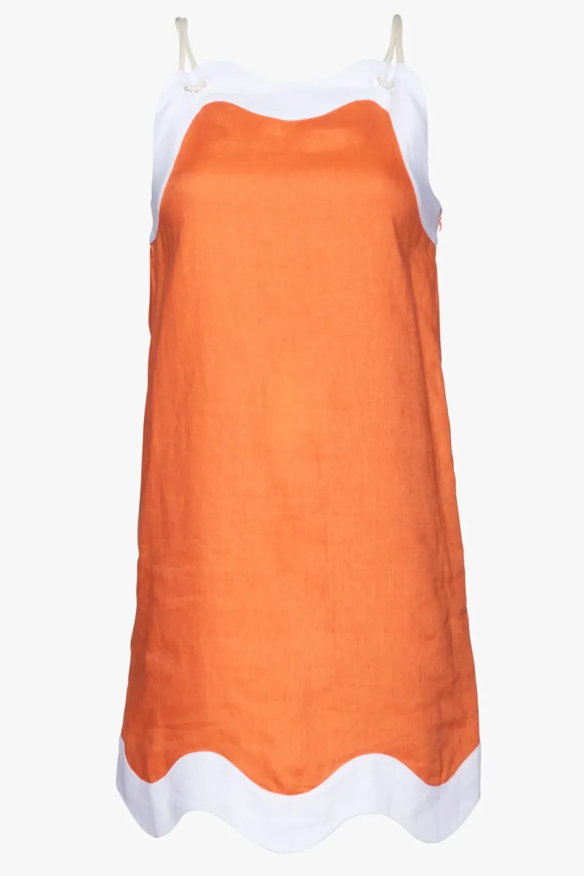 CLOTHING STAUD - RENATA DRESS TANGERINE WHITE