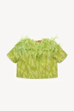 CLOTHING STAUD - ROBIN TOP LIME WILDFLOWERS