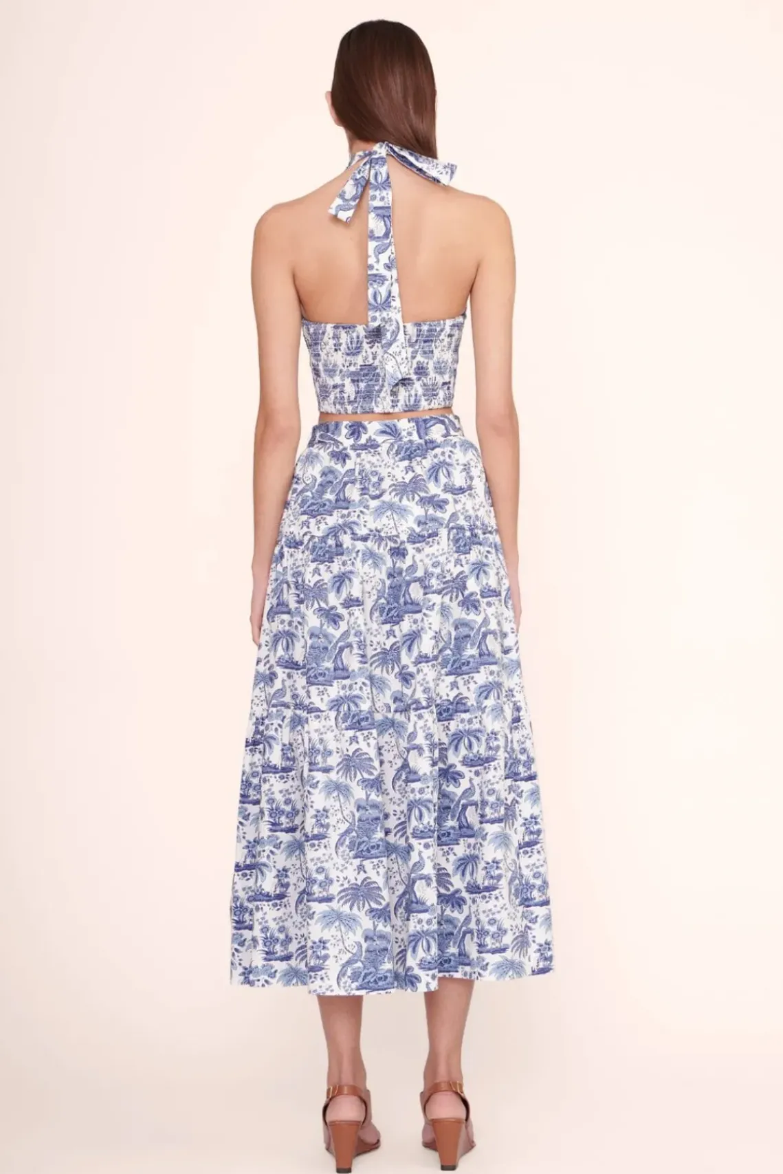 CLOTHING STAUD - SEA SKIRT BLUE TOILE