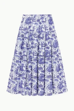 CLOTHING STAUD - SEA SKIRT BLUE TOILE