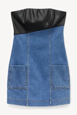 CLOTHING STAUD - SERENITY DRESS MEDIUM WASH/BLACK MEDIUM WASH/BLACK