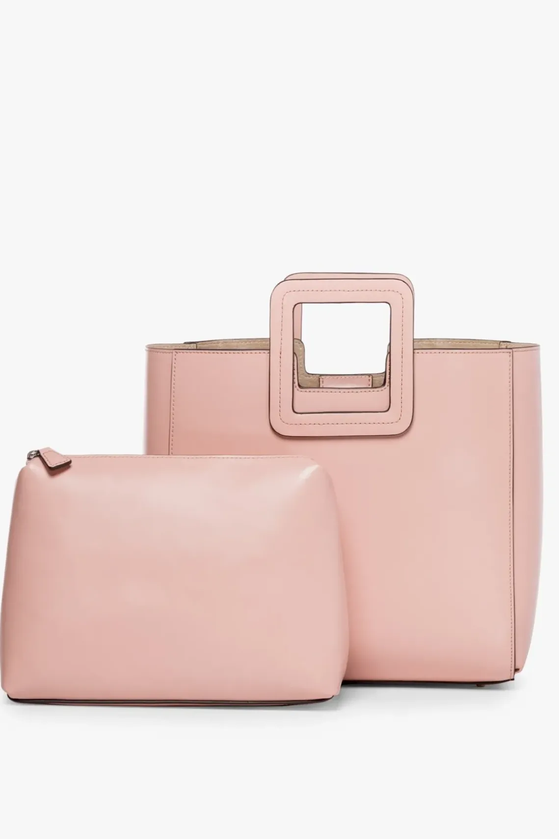 HANDBAGS STAUD - SHIRLEY LEATHER BAG DARK BLUSH