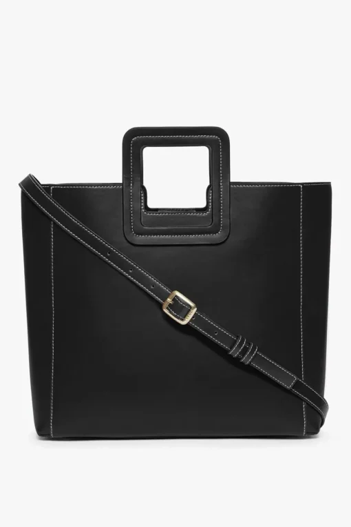 HANDBAGS STAUD - SHIRLEY LEATHER BAG BLACK