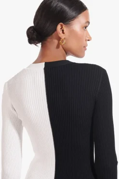 CLOTHING STAUD - SHOKO SWEATER BLACK WHITE