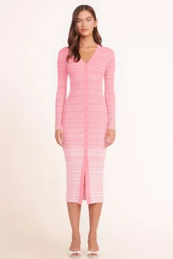 CLOTHING STAUD - SHOKO SWEATER CORAL PINK WHITE