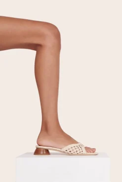 SHOES STAUD - SIMONE CROCHET HEEL CREAM