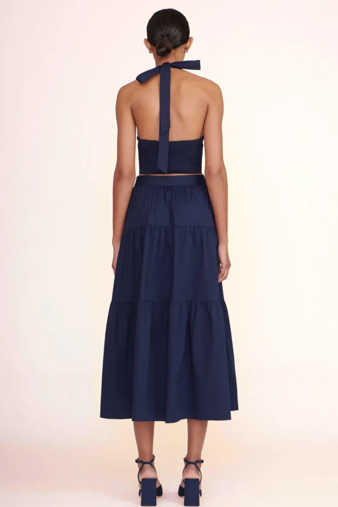 SHOES STAUD - SOLANGE HEEL GROSGRAIN NAVY