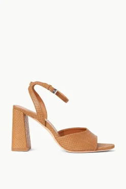SHOES STAUD - SOLANGE HEEL SNAKE EMBOSSED TAN