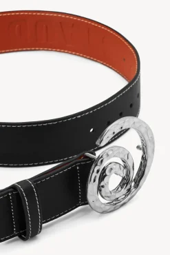 HANDBAGS STAUD - SWIRL BUCKLE BELT BLACK