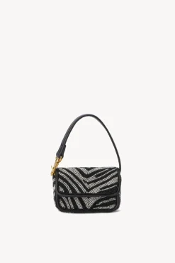 HANDBAGS STAUD - TOMMY TINY BEADED BAG BLACK WHITE