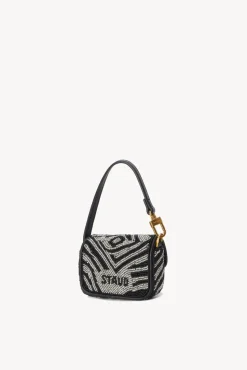 HANDBAGS STAUD - TOMMY TINY BEADED BAG BLACK WHITE