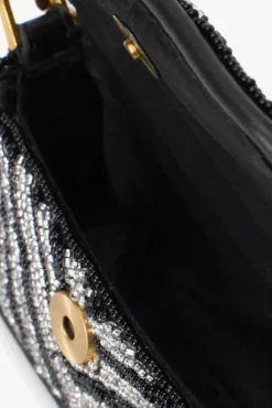 HANDBAGS STAUD - TOMMY TINY BEADED BAG BLACK WHITE