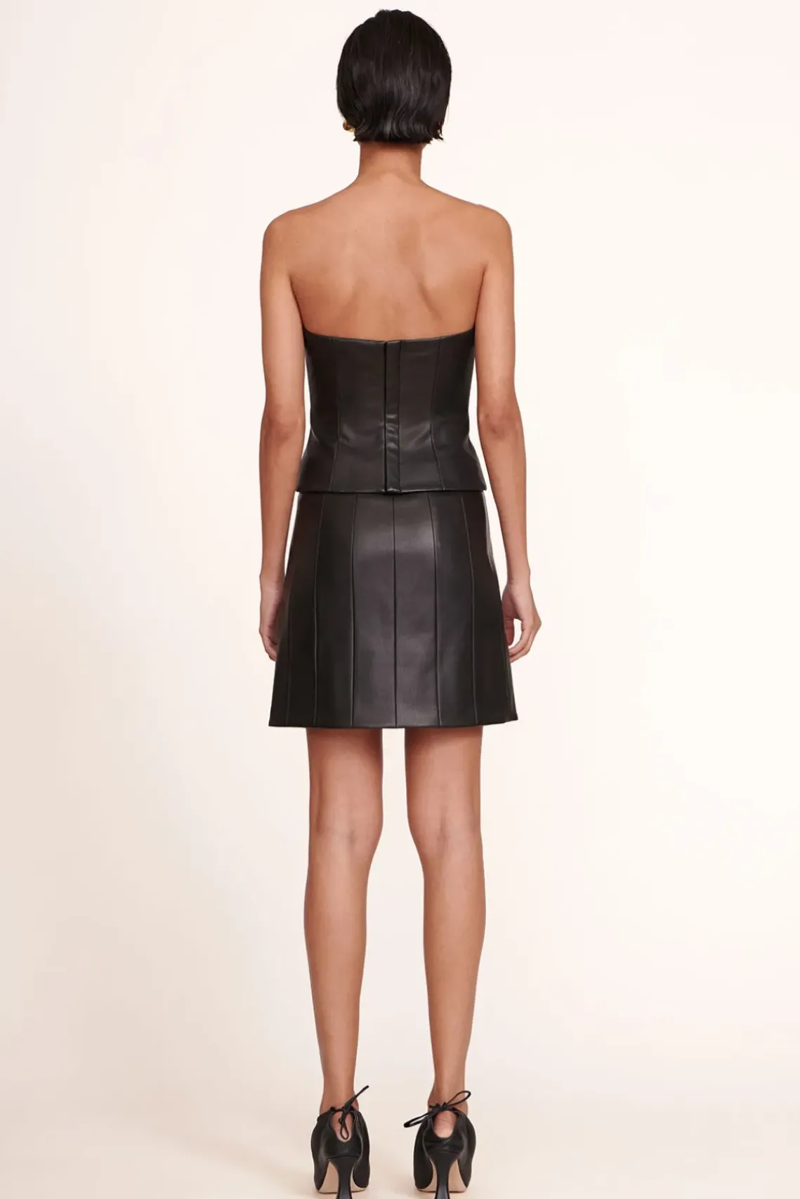 CLOTHING STAUD - TRACING TOP BLACK VEGAN LEATHER