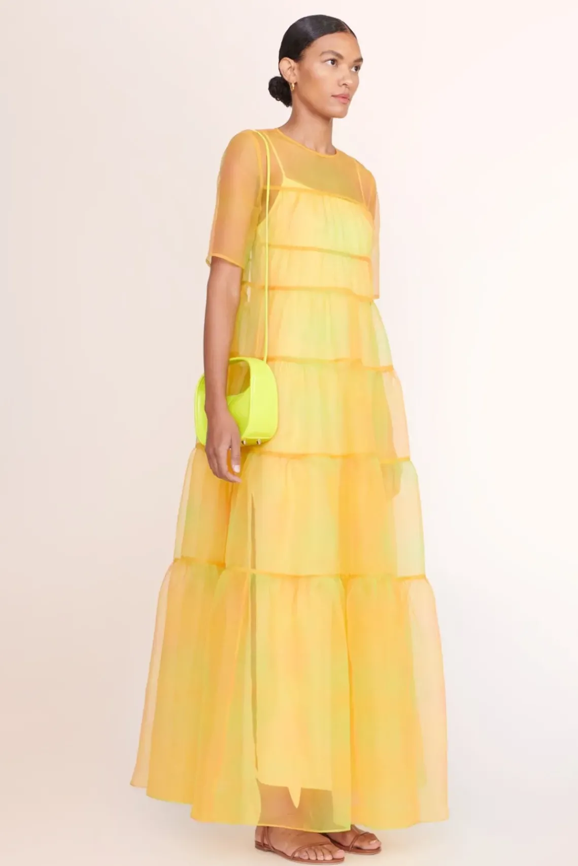 HANDBAGS STAUD - VENICE CROSSBODY PATENT CITRON